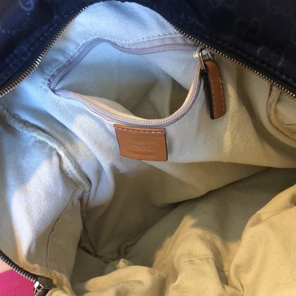 Gucci Nylon Monogram Medium Classic Backpack Blue - Picture 12 of 14